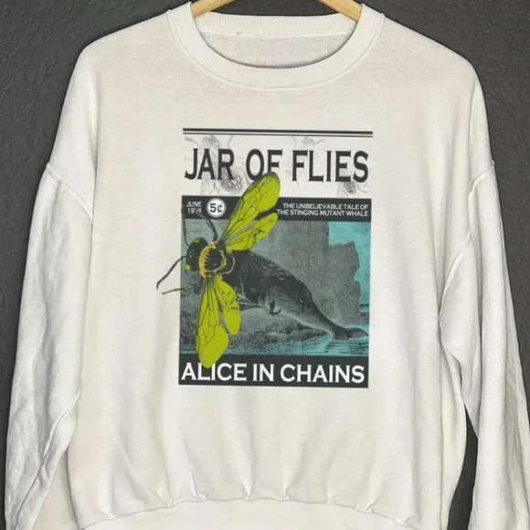 Retro 90s Alice In Chains Jar of Flies Album Sweatshirt Band Rock Music Unisex - Picture 2 of 4